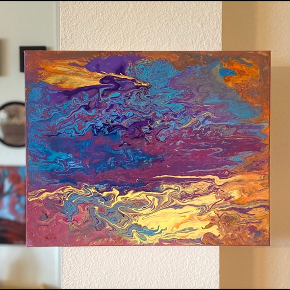 Other - Hand painted abstract paint pour